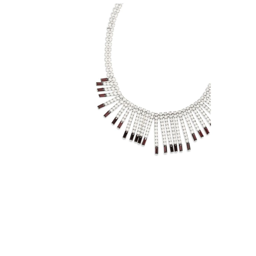 Alessandra Rich Silver Metal Necklace