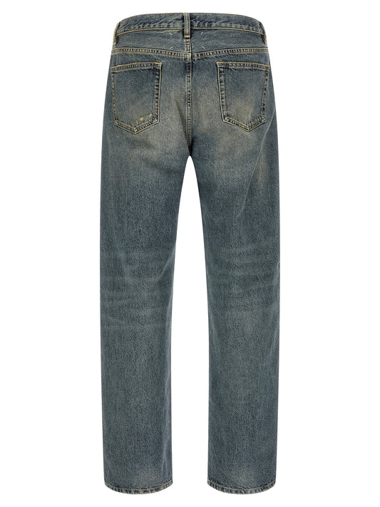 Maison Margiela Blue Cotton Straight-Leg Jeans