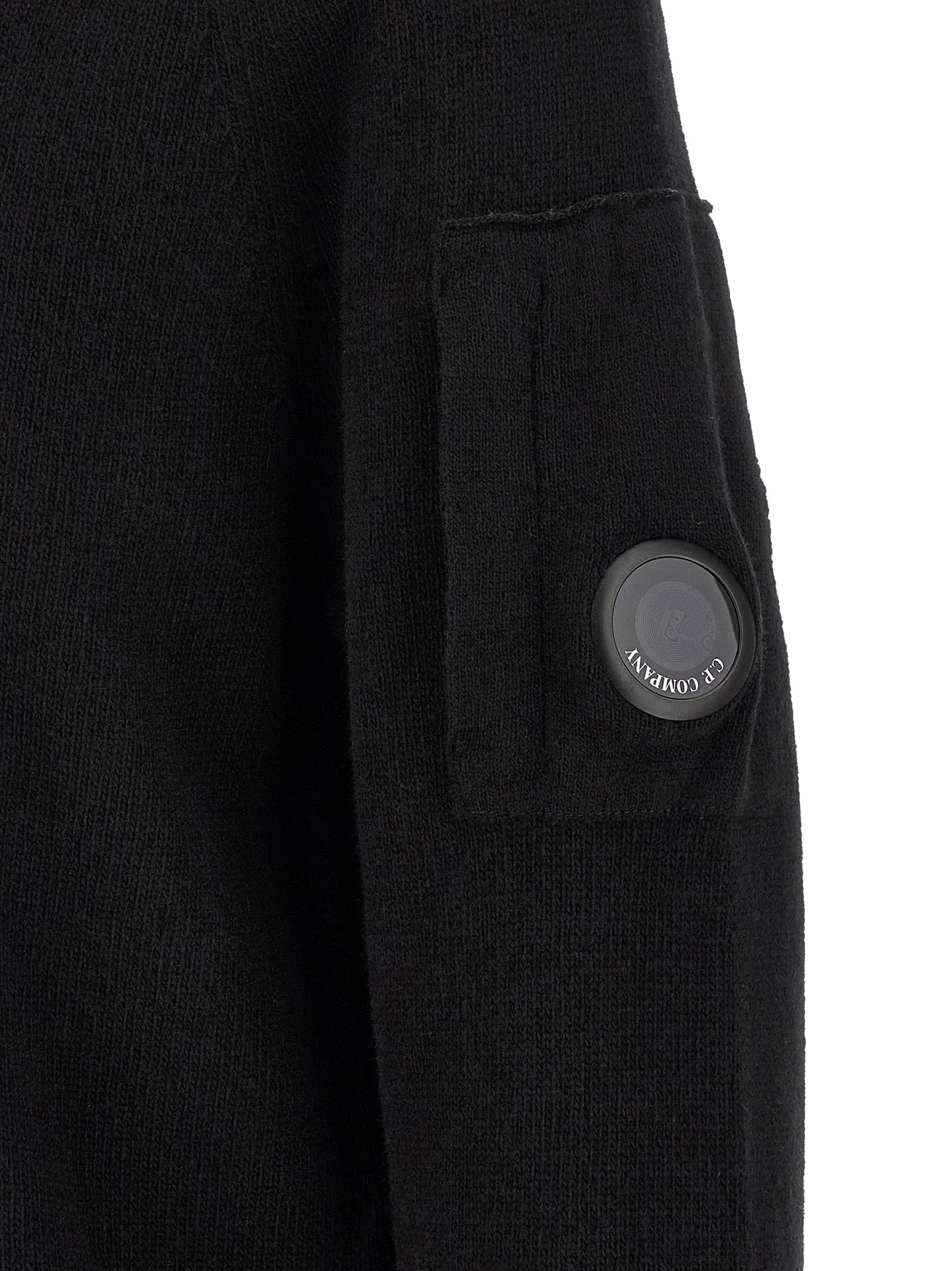 C.P. Company Black Wool Cardigan
