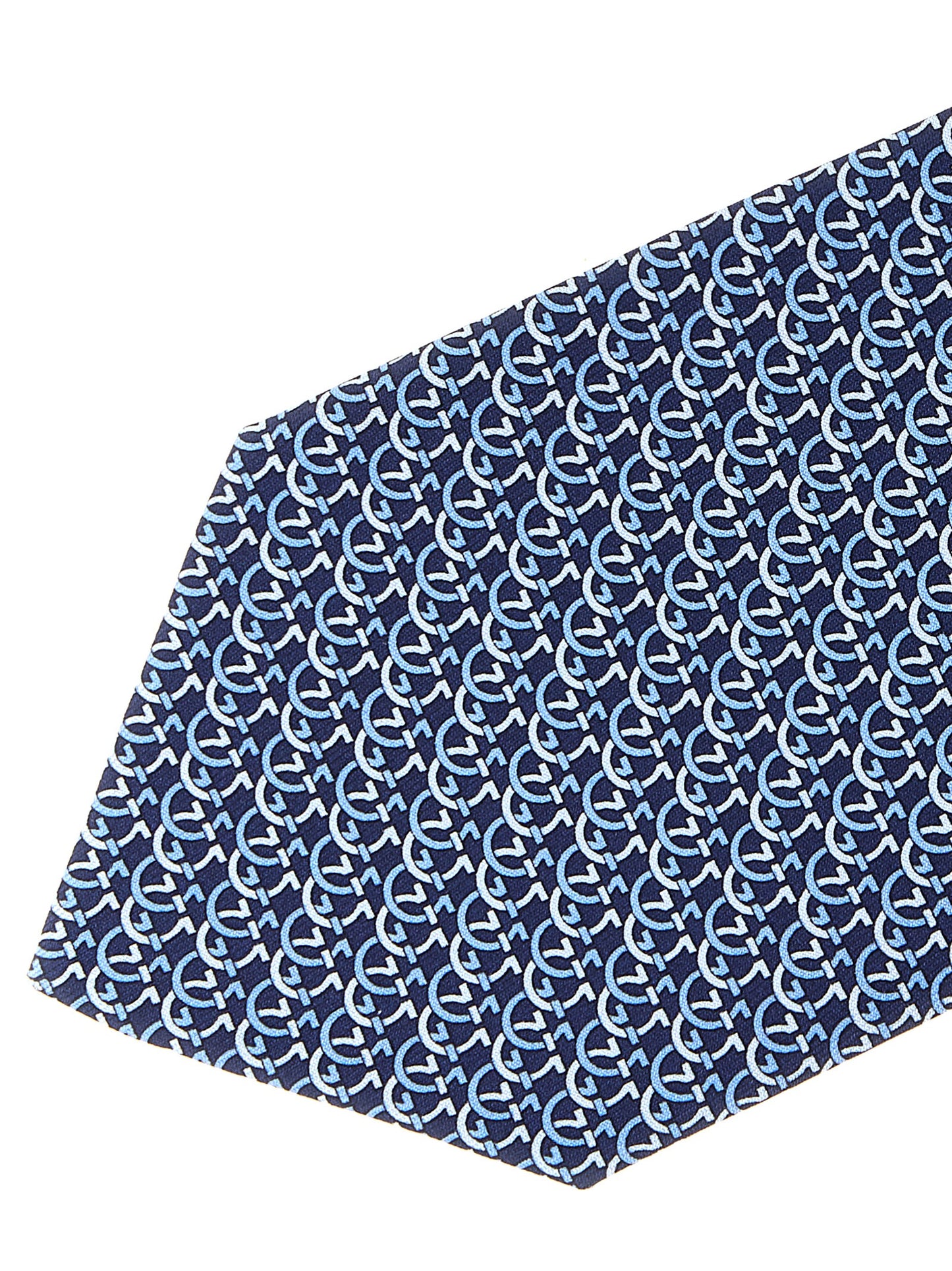 Ferragamo Blue Silk Scarf
