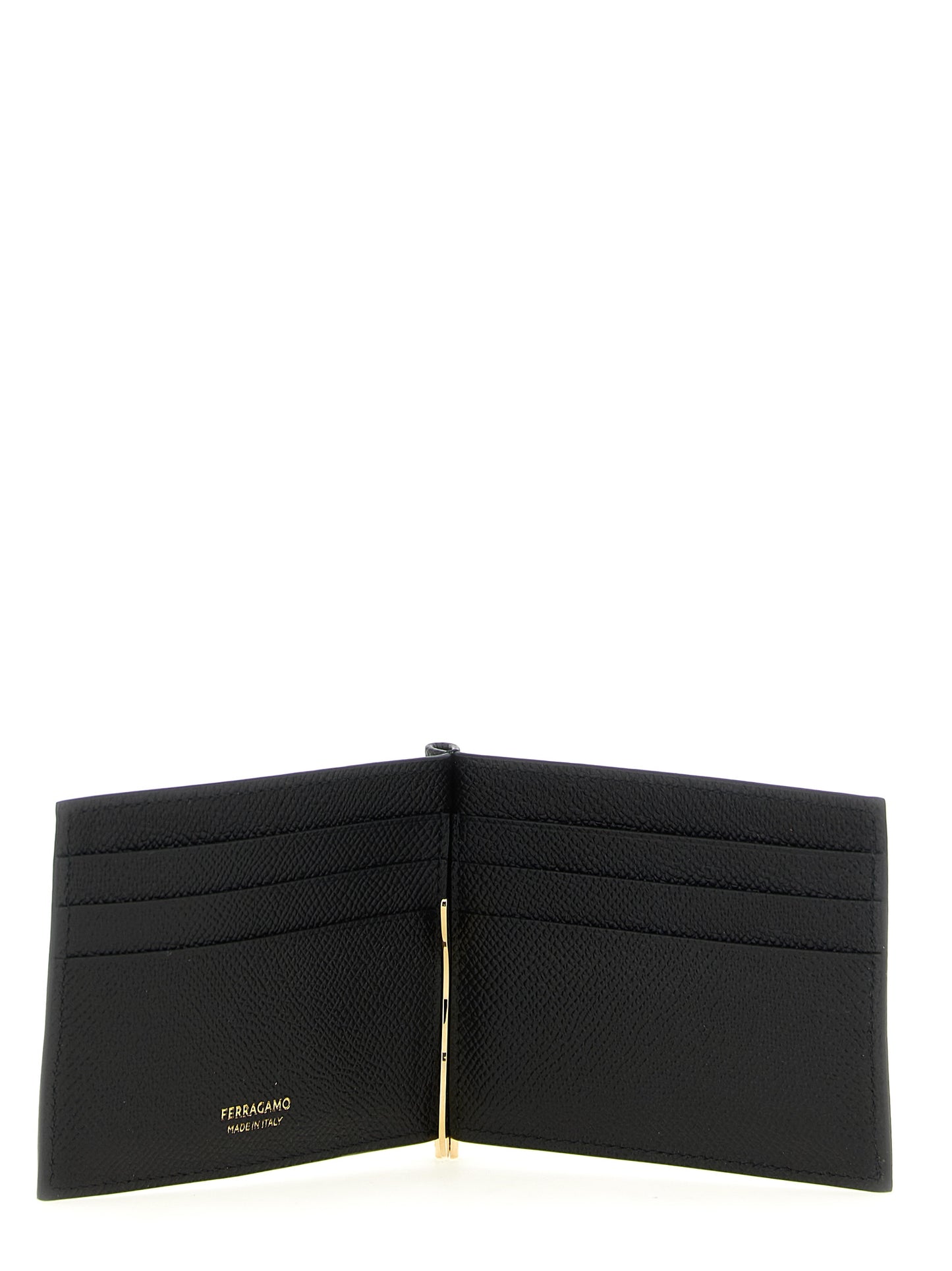 Ferragamo Black Calfskin Money Clip