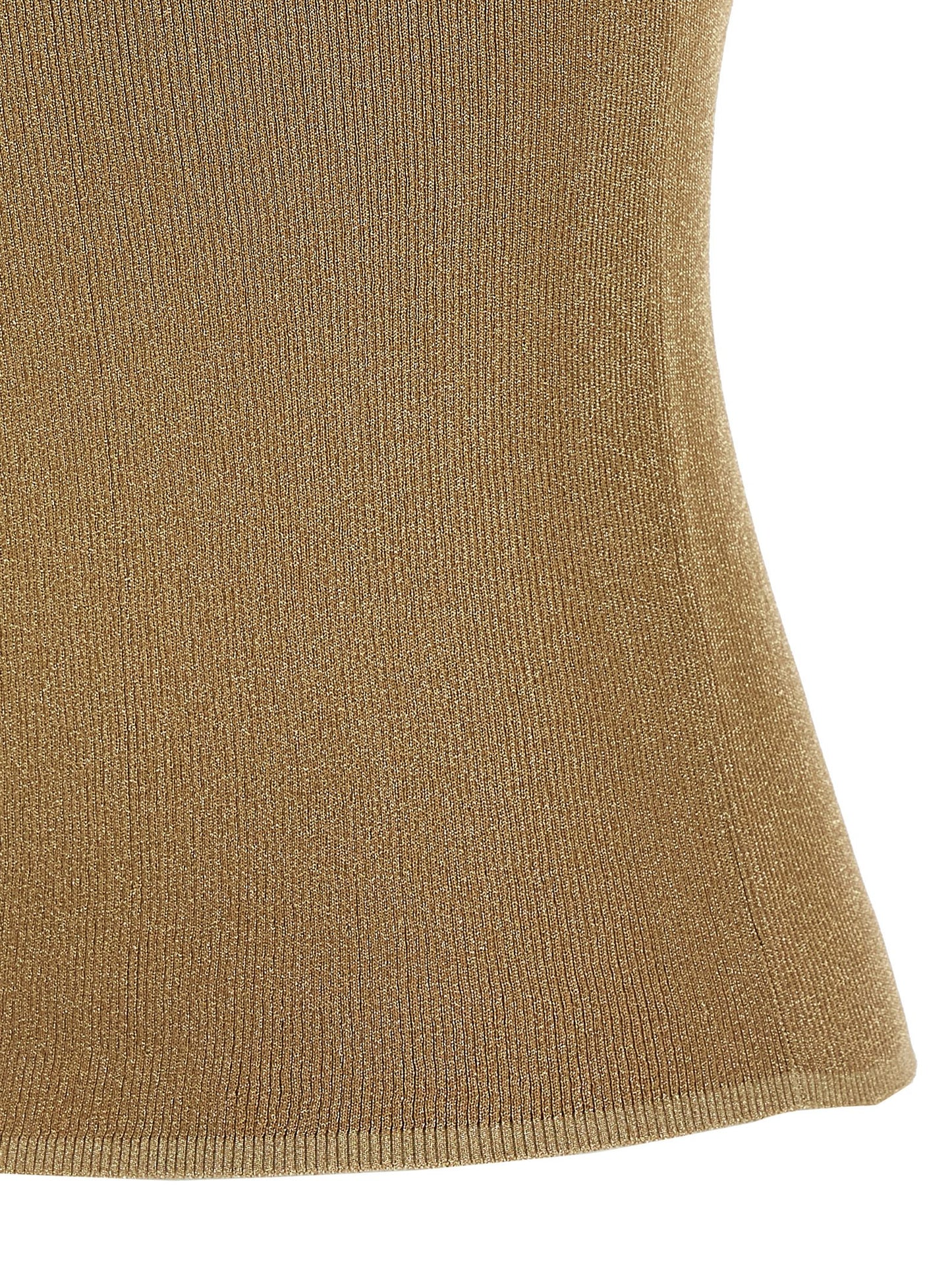 Max Mara Gold Polyamide Sleeveles T-Shirt