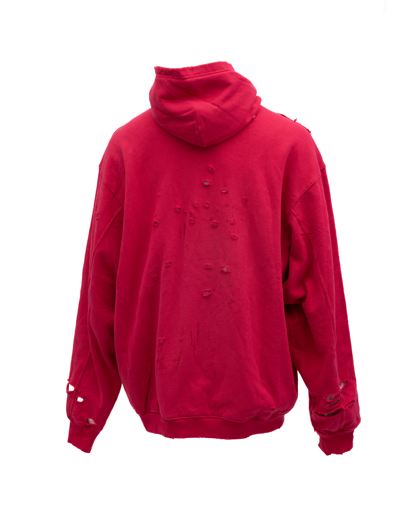 Balenciaga Red Cotton Hoodie Sweatshirt