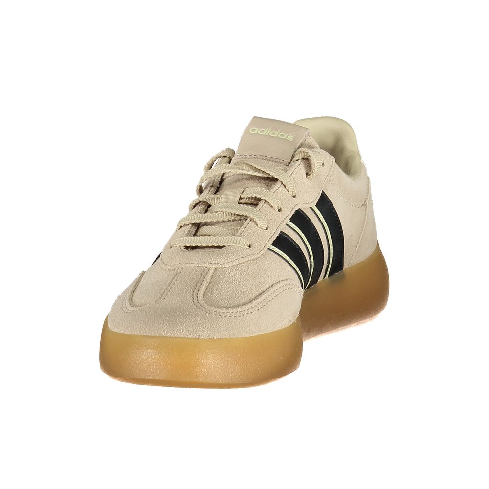 Adidas Beige Polyester Athletic Sneakers