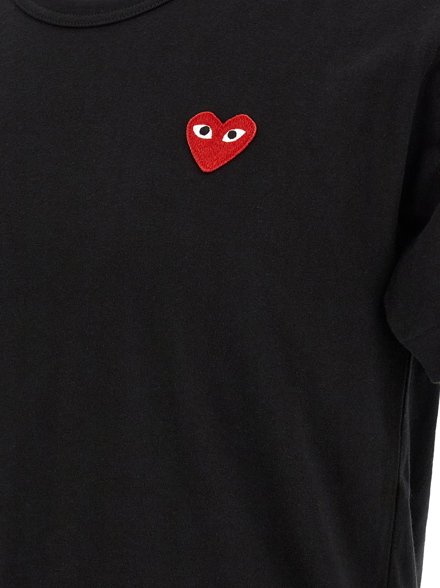 Comme Des Garçons Play Black Cotton T-Shirt