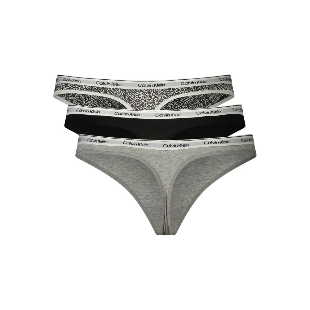 Calvin Klein Grey Cotton Womens Thong