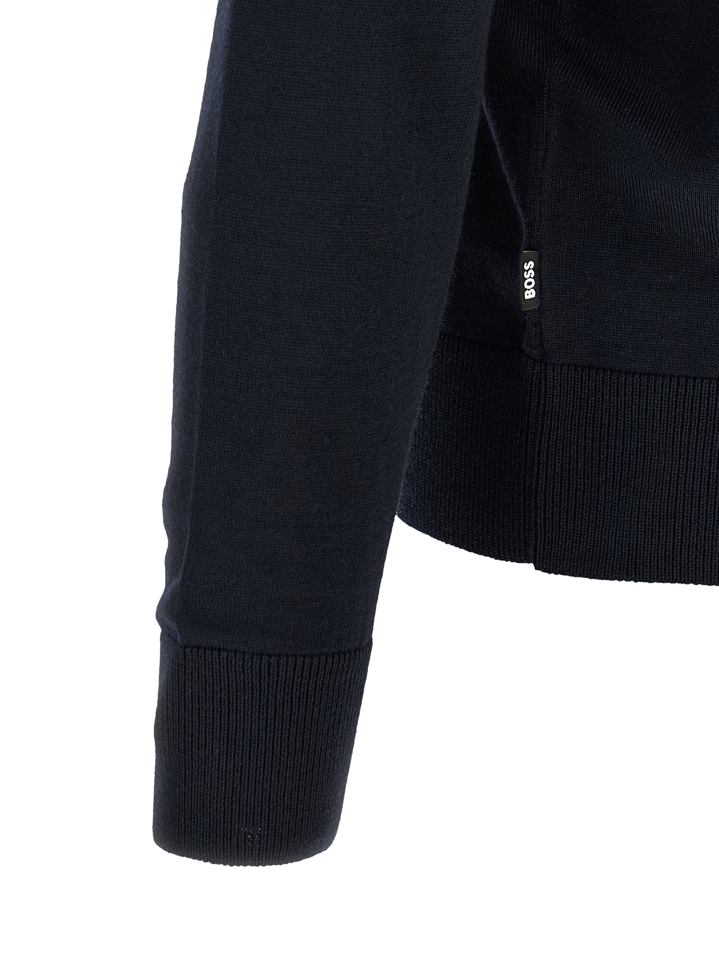 Hugo Boss Blue Virgin Wool Cardigan