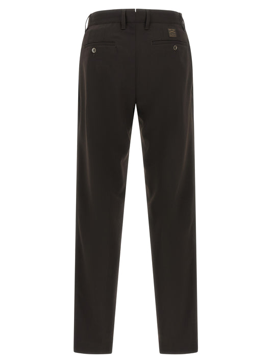 Incotex Brown Polyester Dress Pants