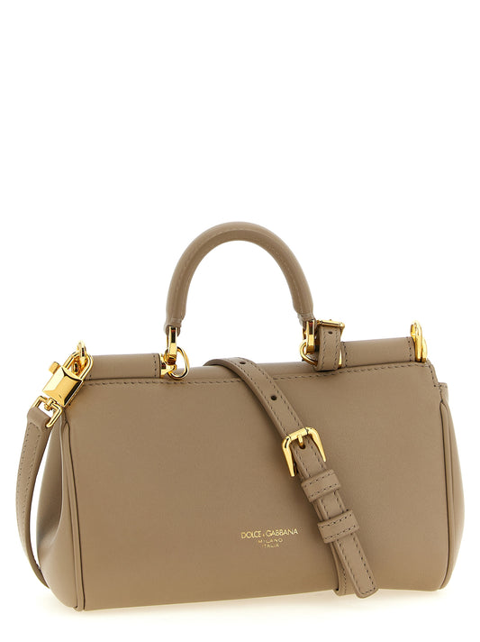 Dolce & Gabbana Beige Calfskin Crossbody Bag