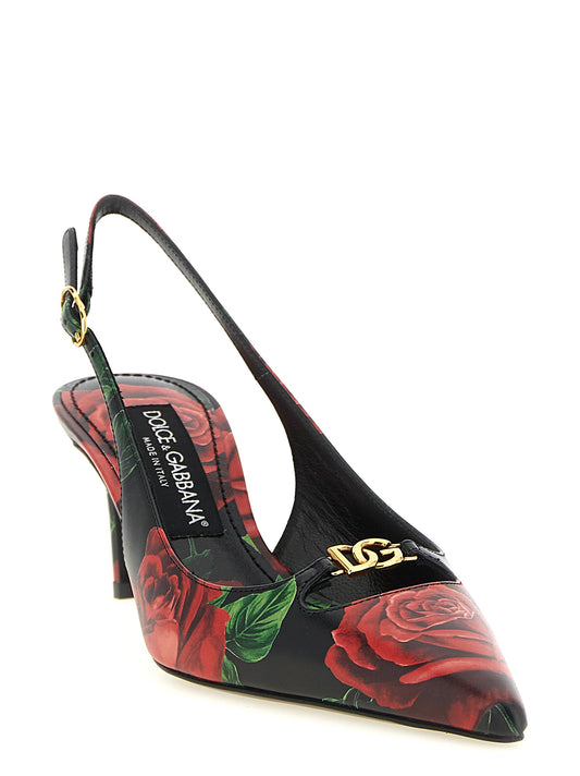 Dolce & Gabbana Multicolor Calfskin Mid Heel Pumps