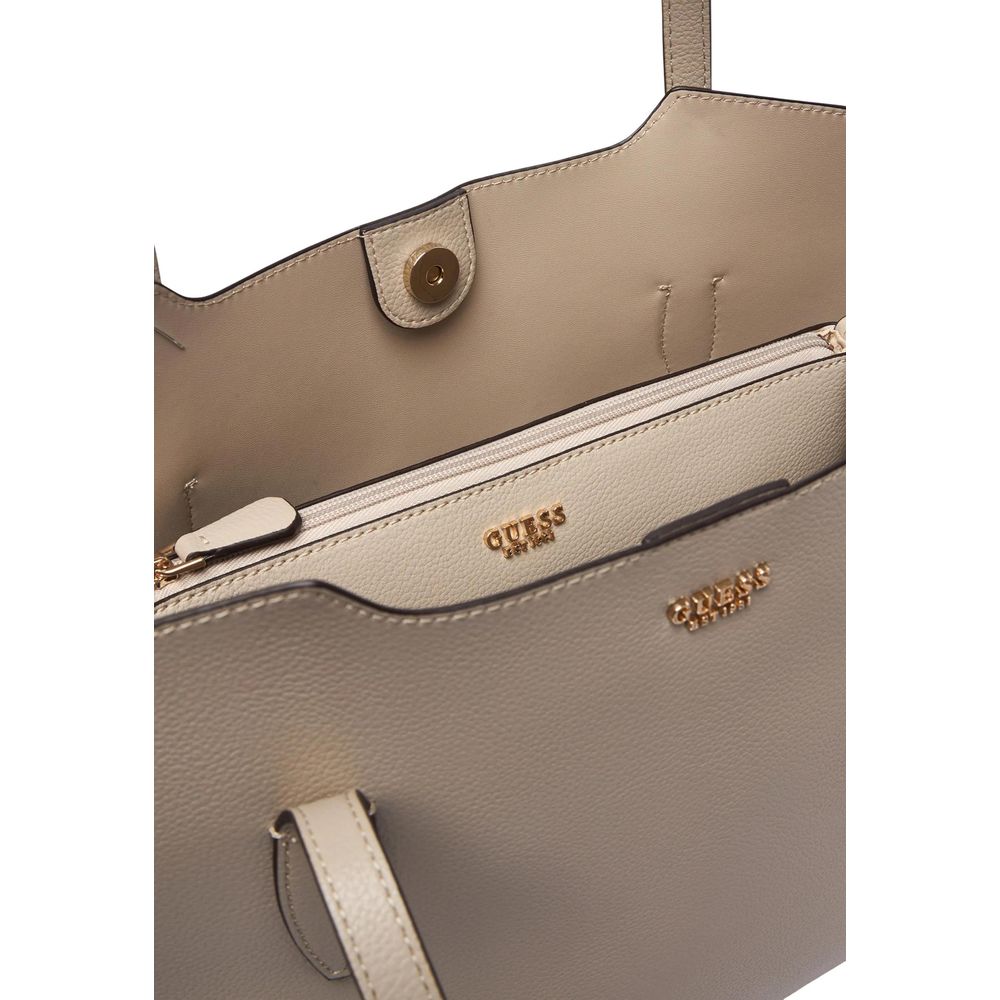 Guess Gold Polyethylene Handbag
