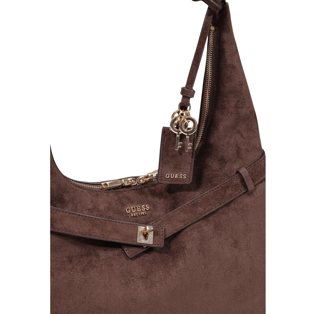 Guess Brown Polyester Handbag