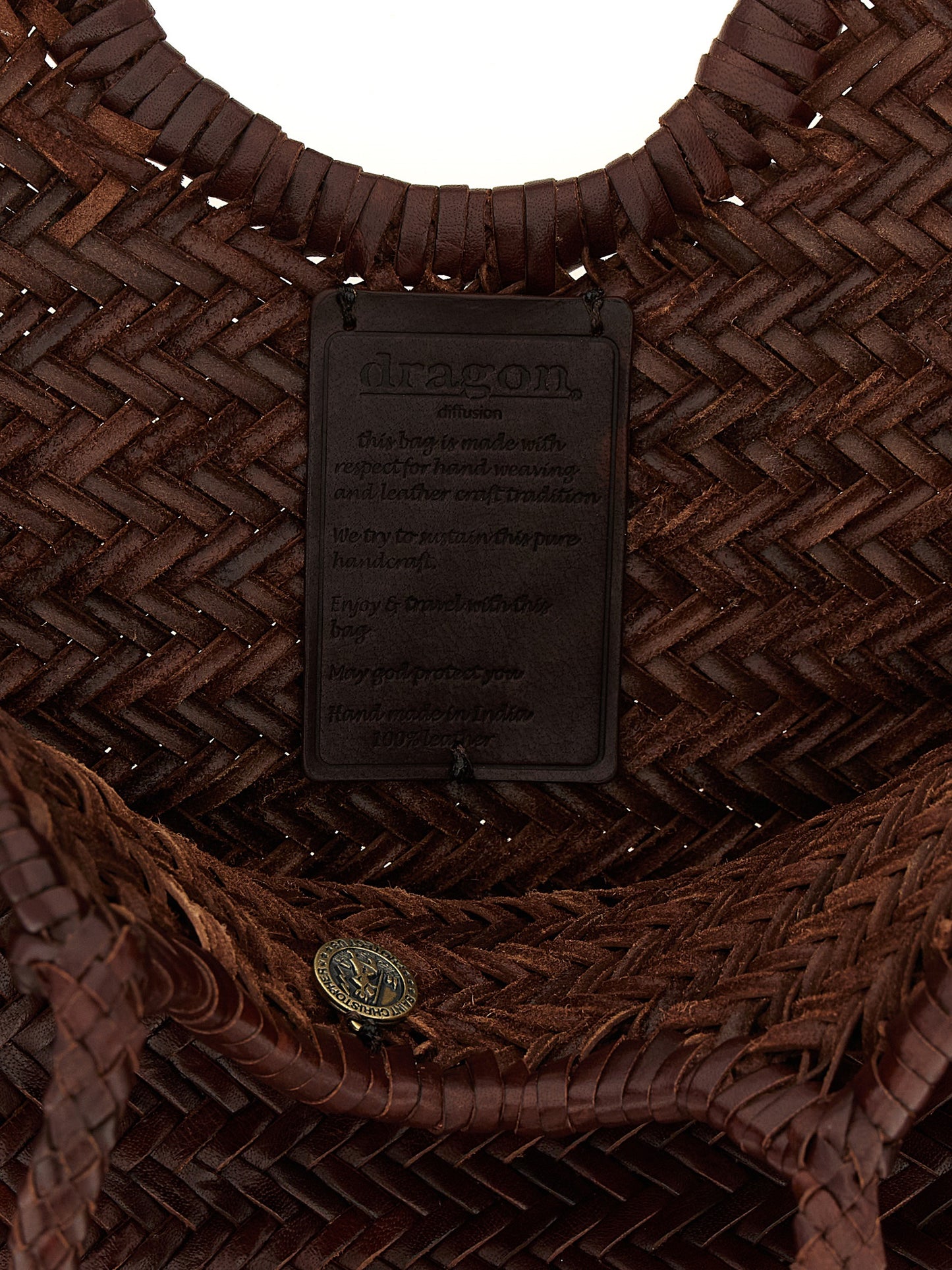 Dragon Diffusion Brown Cowhide Shoulder Bag