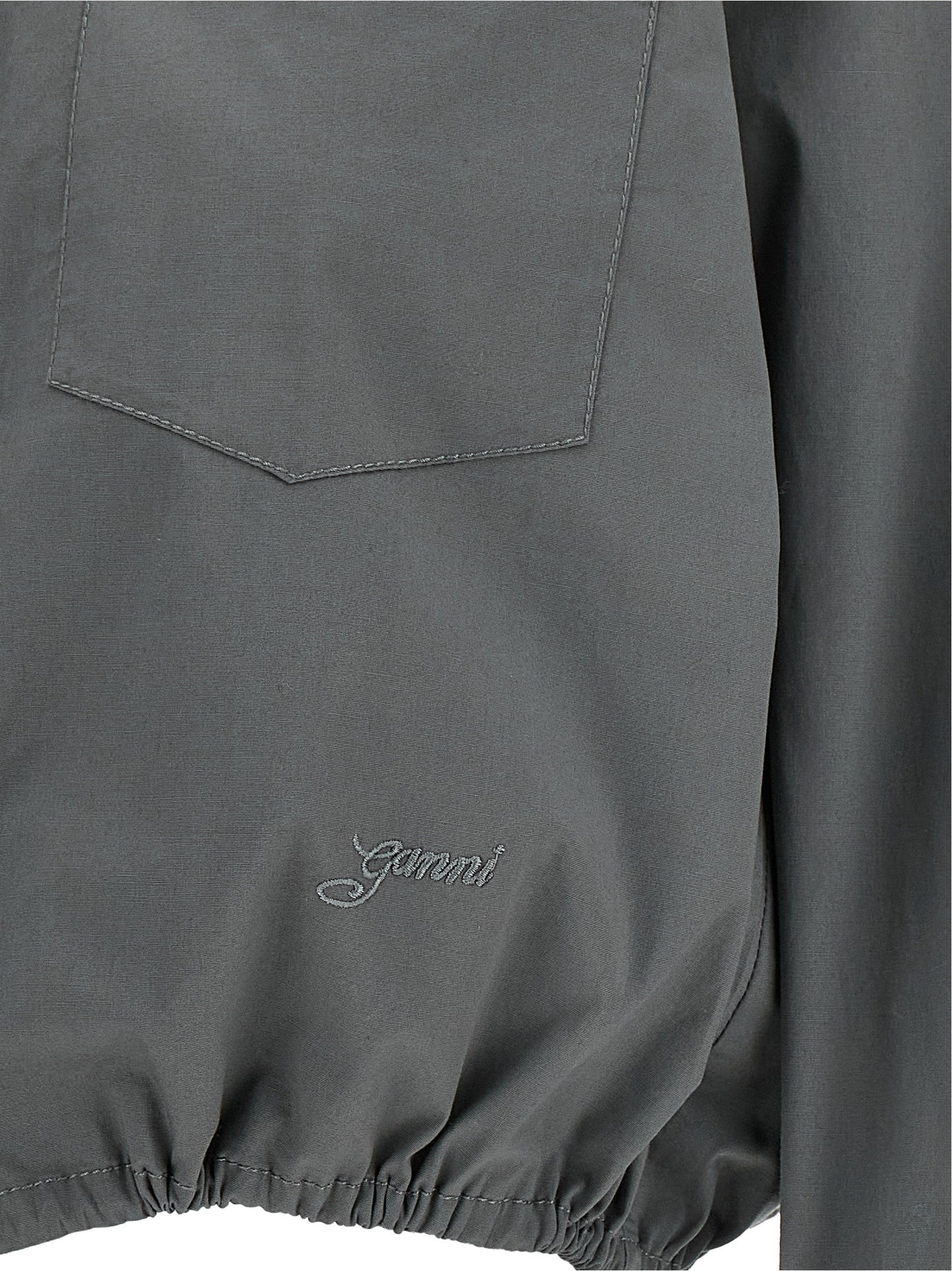 Ganni Gray Cotton Blouse