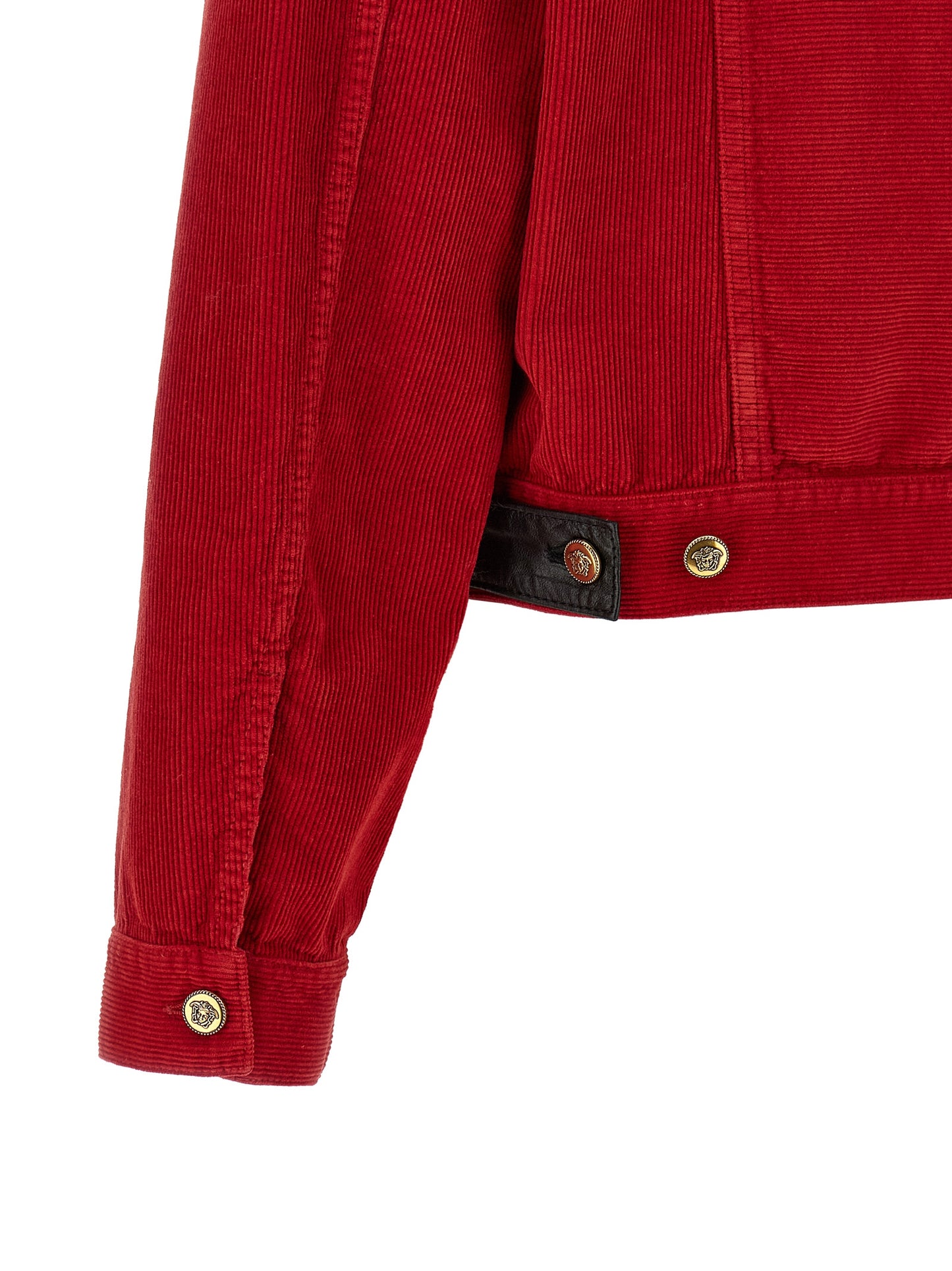 Versace Red Cotton Full-Length Jacket