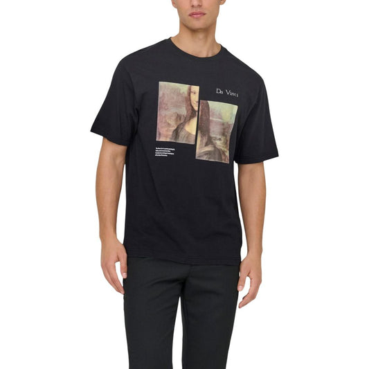 Only & Sons Black Cotton T-Shirt