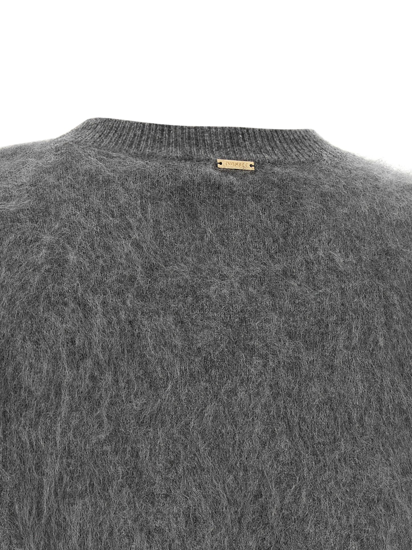 Twinset Gray Wool Cardigan