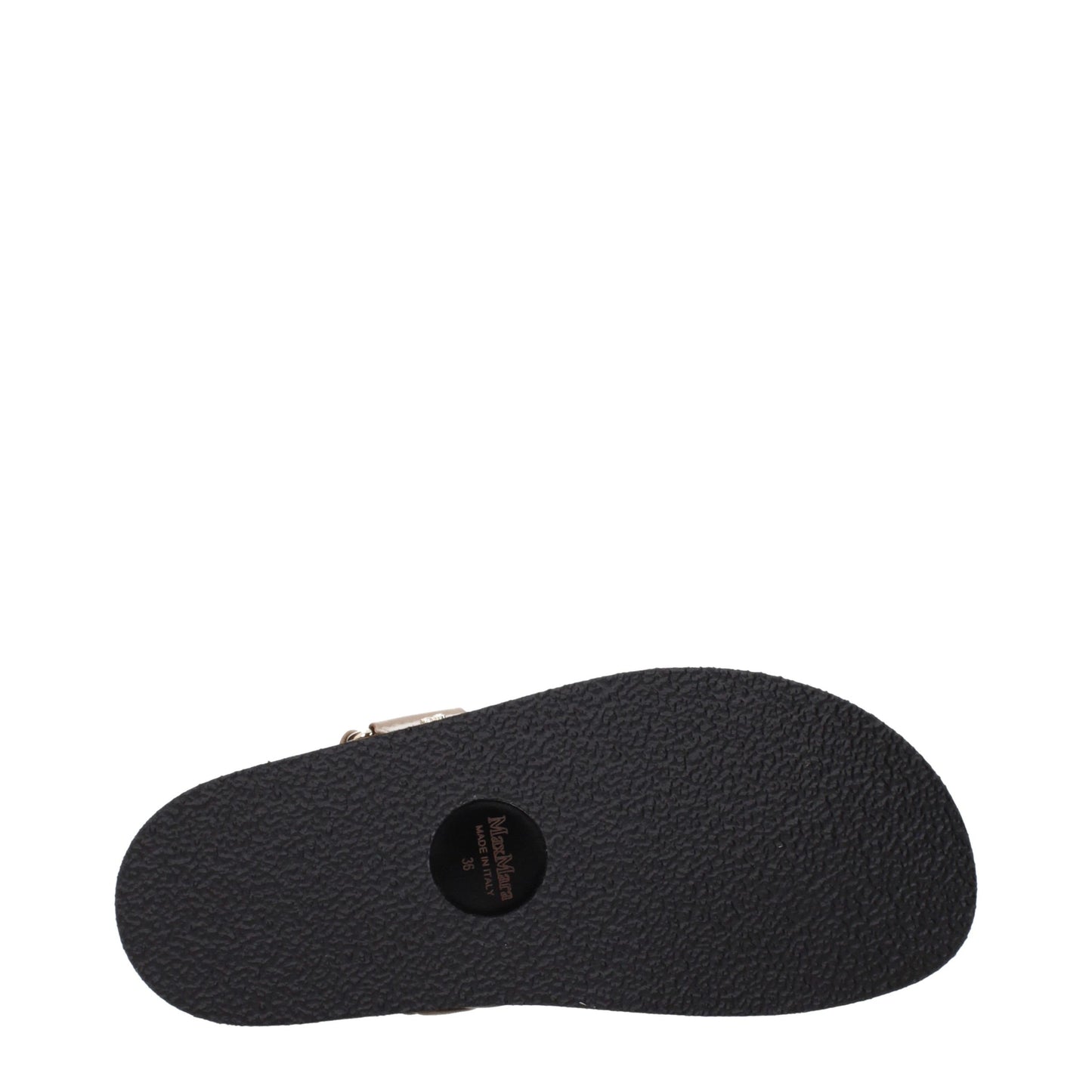 Max Mara Brown Leather Flat Sandals
