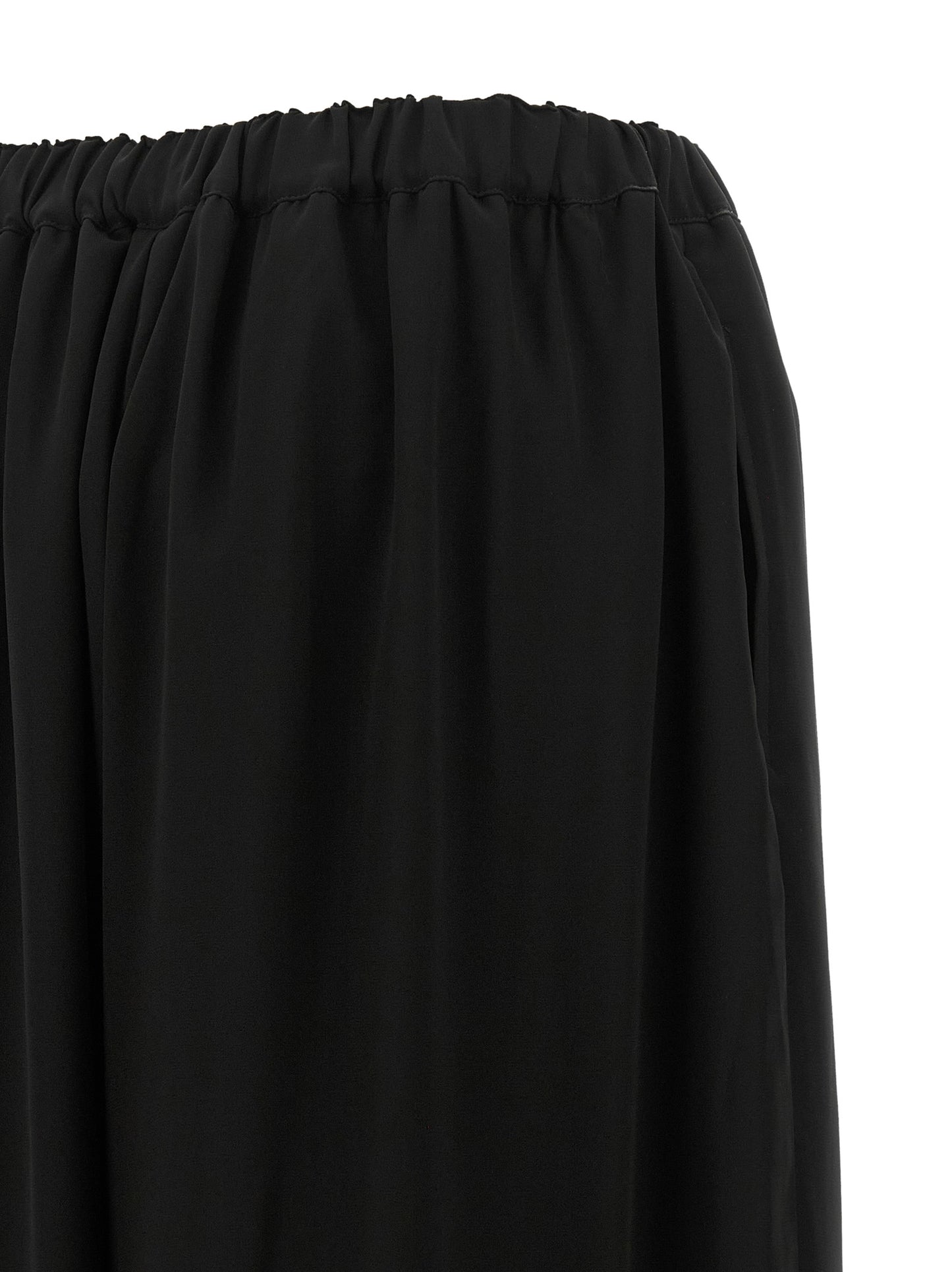 Comme Des Garçons Black Wool Casual Pants
