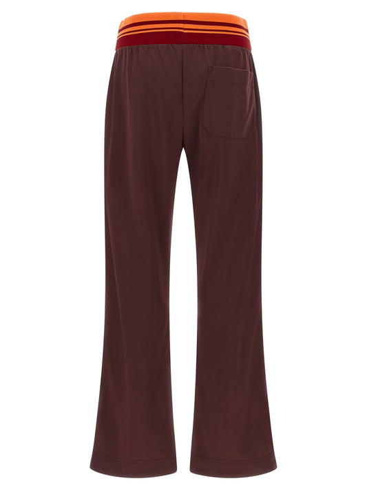 Dries Van Noten Brown Polyester Athletic Pants