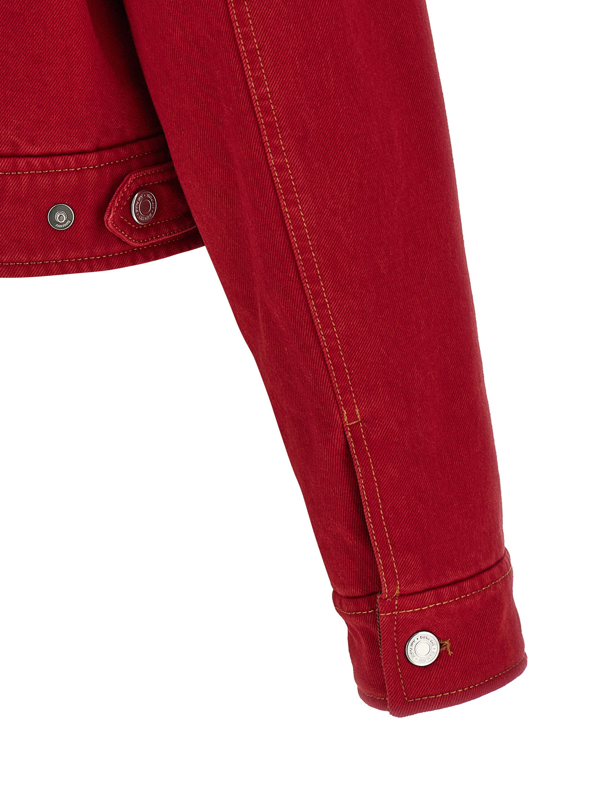 Ami Paris Red Cotton Biker Jacket