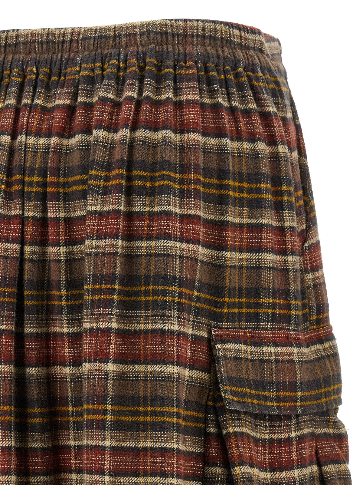 R13 Brown Cotton Mini Skirt