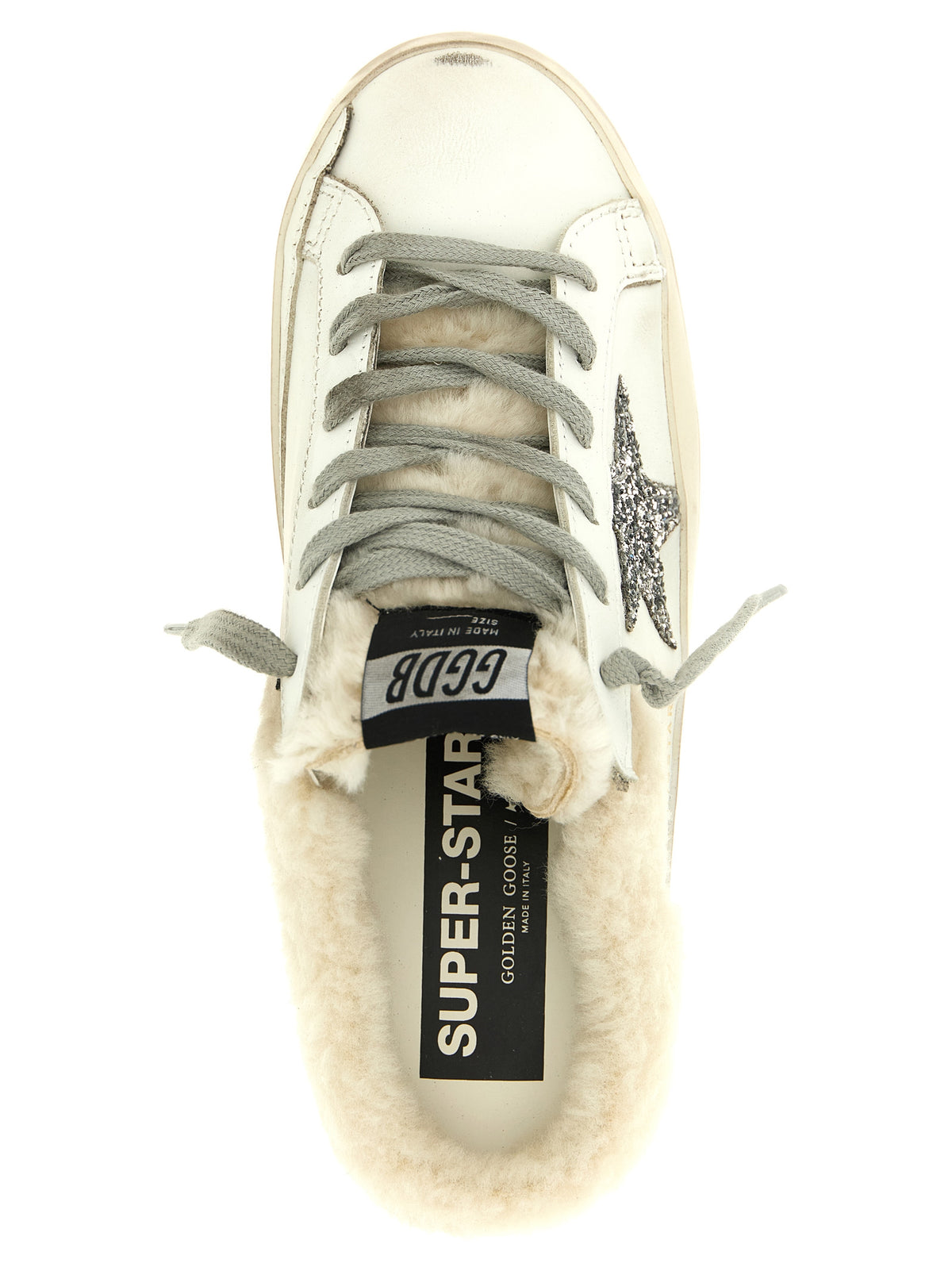 Golden Goose White Leather Slides
