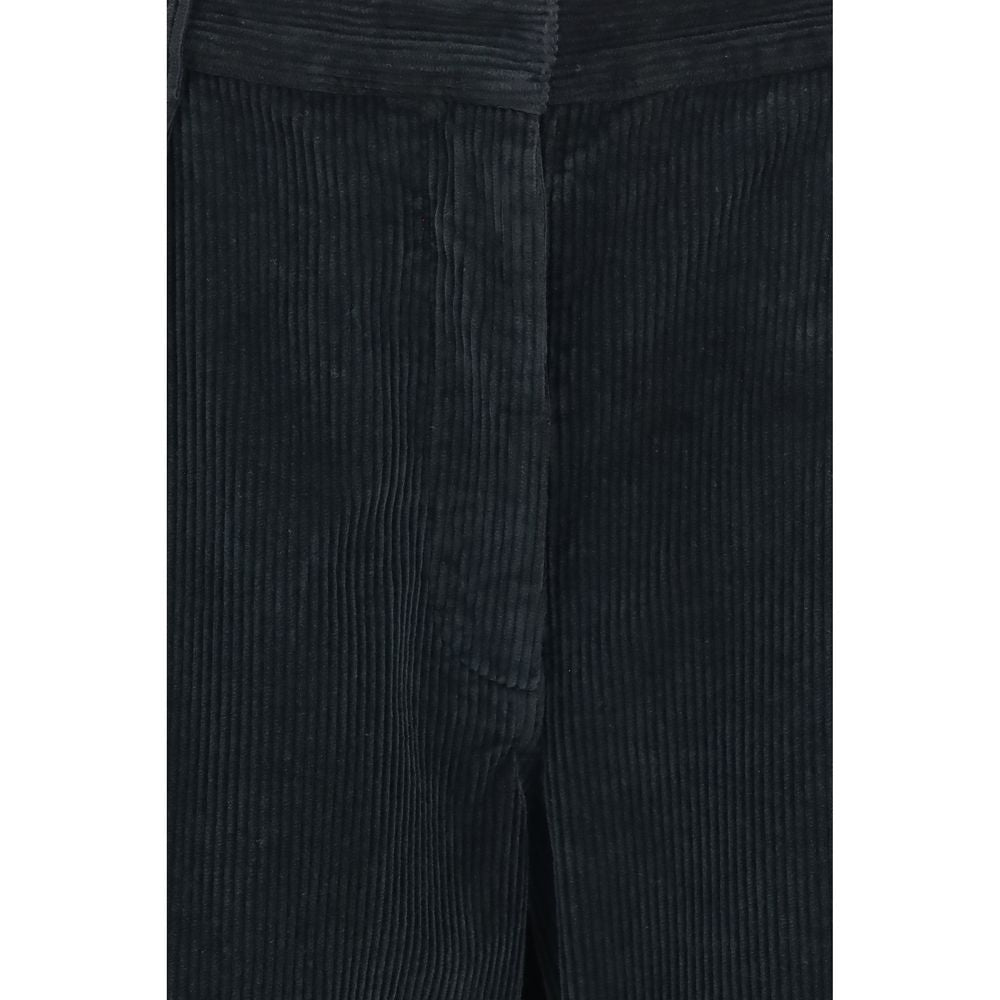 The Row Black Cotton Casual Pants