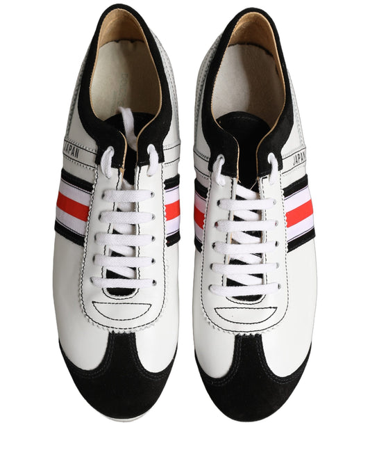 Dolce & Gabbana White Leather Japan Low Top Sneakers Shoes