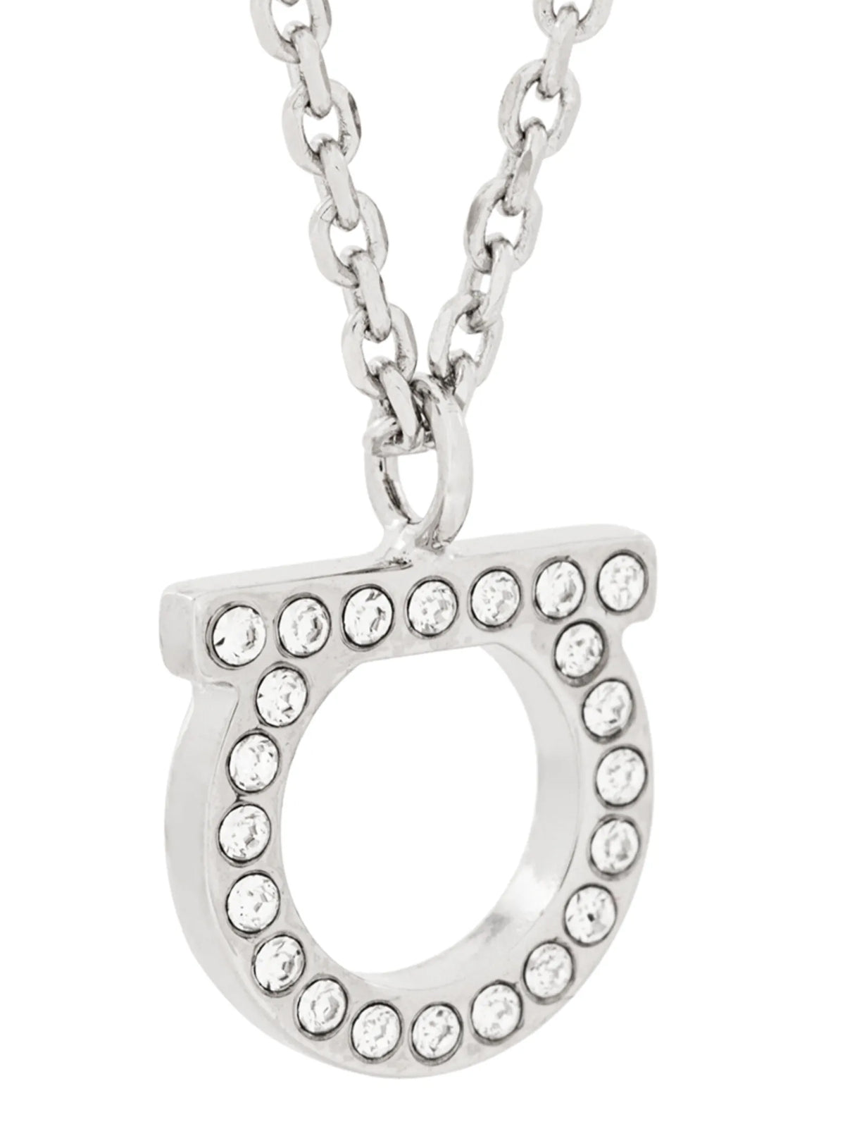 Ferragamo Silver Brass Necklace