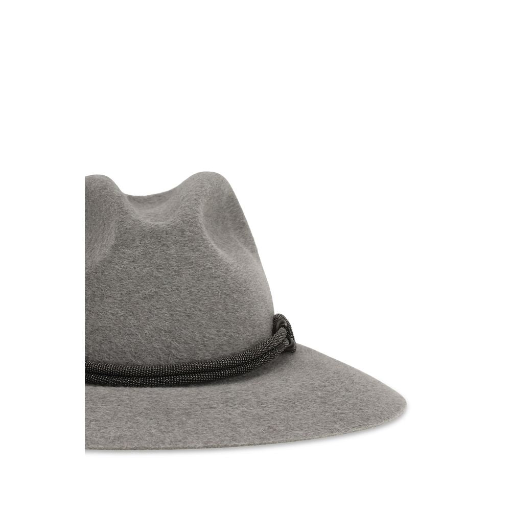 Brunello Cucinelli Gray Eco Fabric Fedora