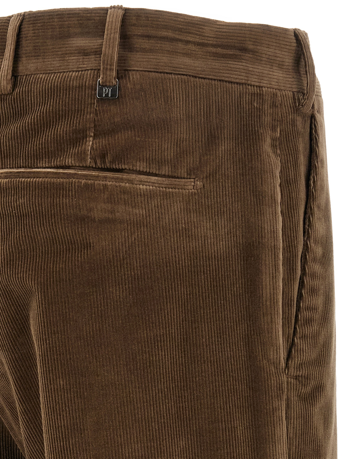 PT Torino Brown Cotton Casual Pants