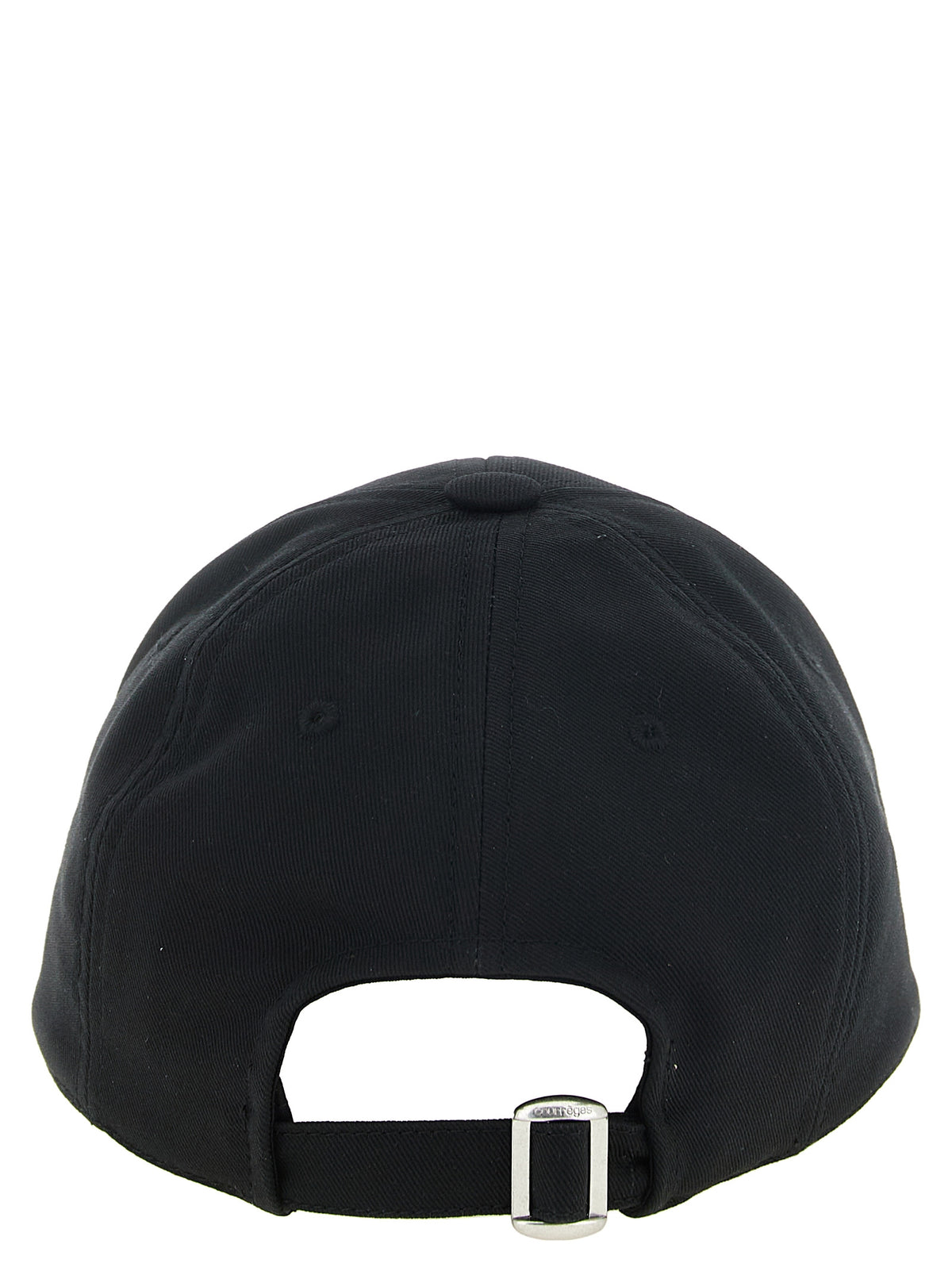 Courrèges Black Cotton Cap (Baseball Hat)