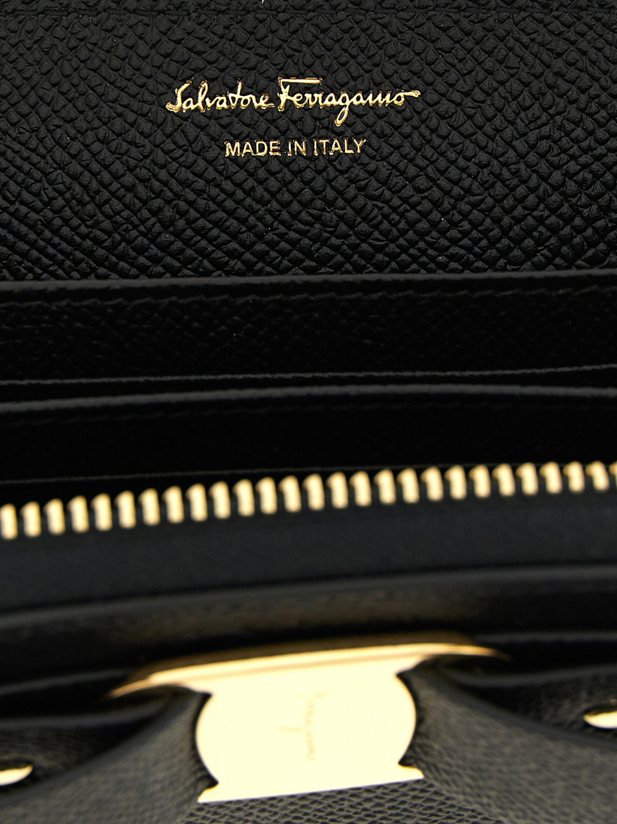 Ferragamo Black Calfskin Cardholder