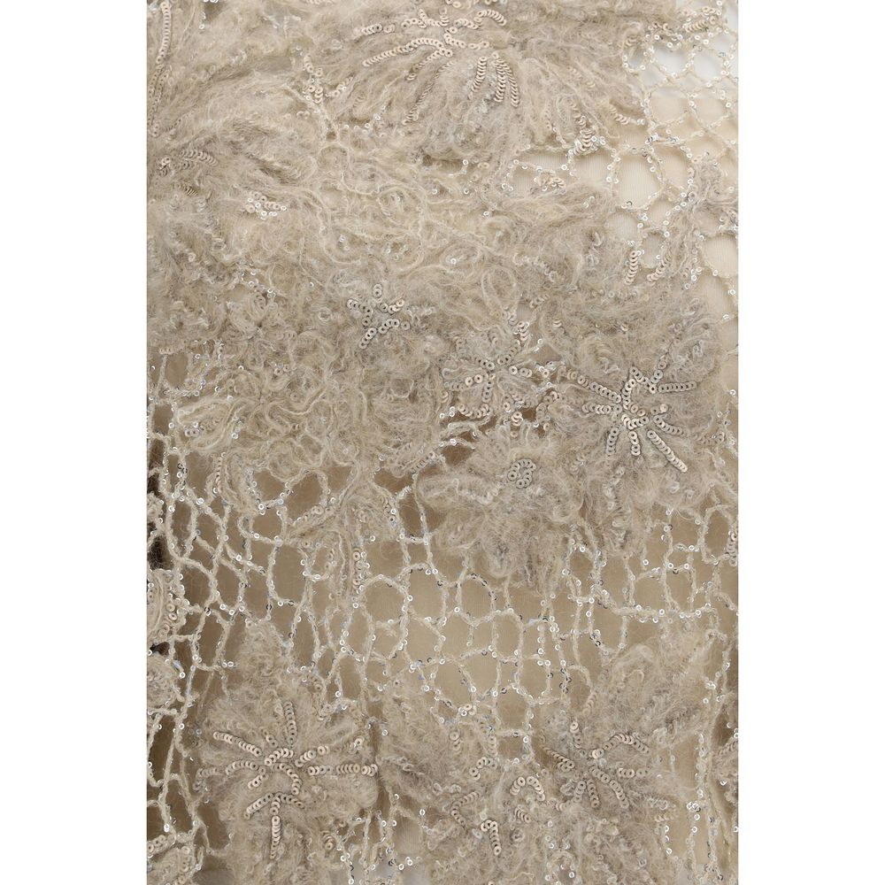 Brunello Cucinelli Beige Mohair Sweatshirt