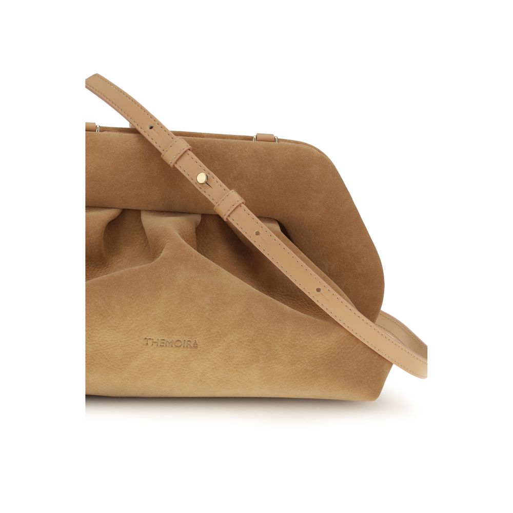THEMOIRè Beige Nubuc Leather Clutch Bag