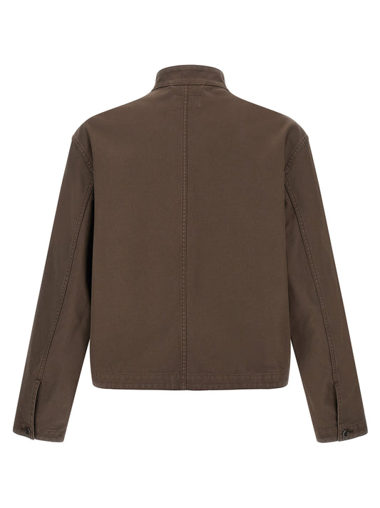 Lemaire Brown Cotton Full-Length Jacket