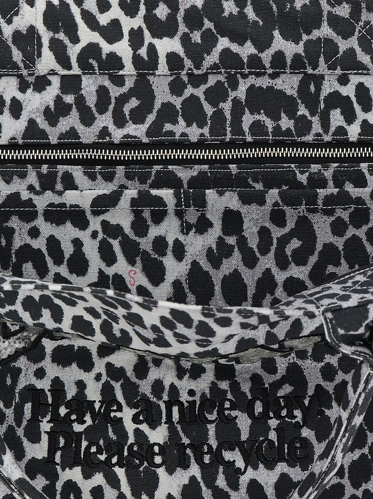 Ganni Gray Recycled Cotton Tote Bag