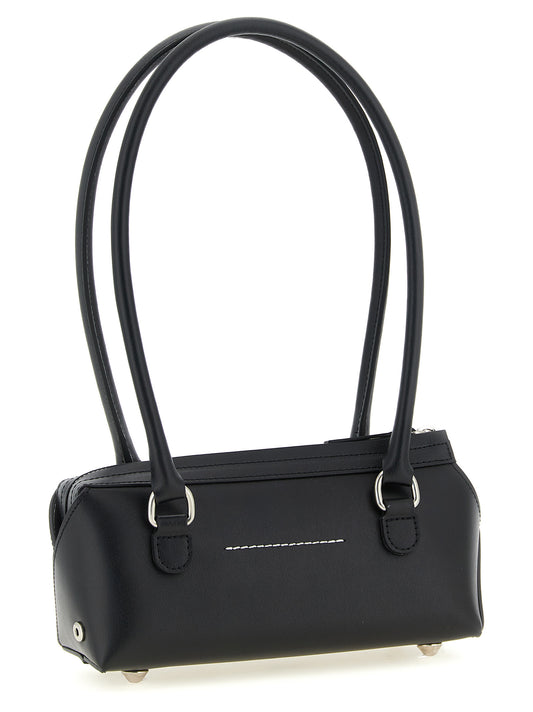 MM6 Maison Margiela Black Cowhide Shoulder Bag