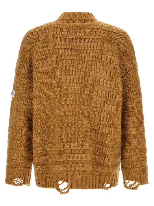 MM6 Maison Margiela Beige Virgin Wool Cardigan