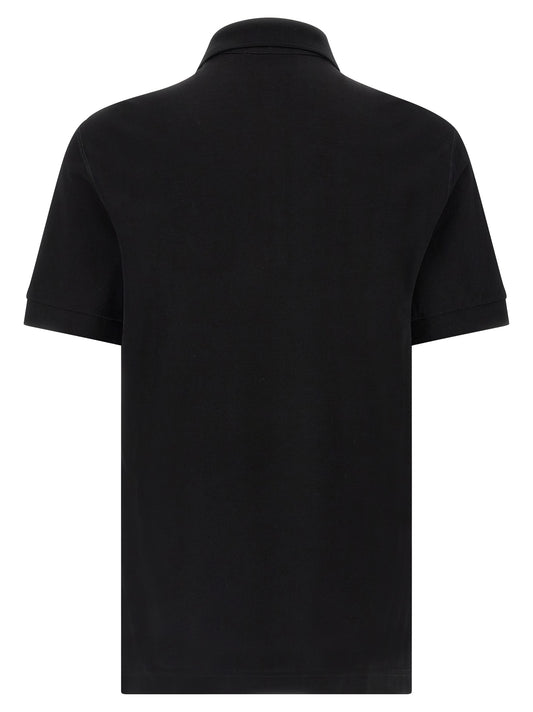 Dolce & Gabbana Black Cotton Polo Shirt