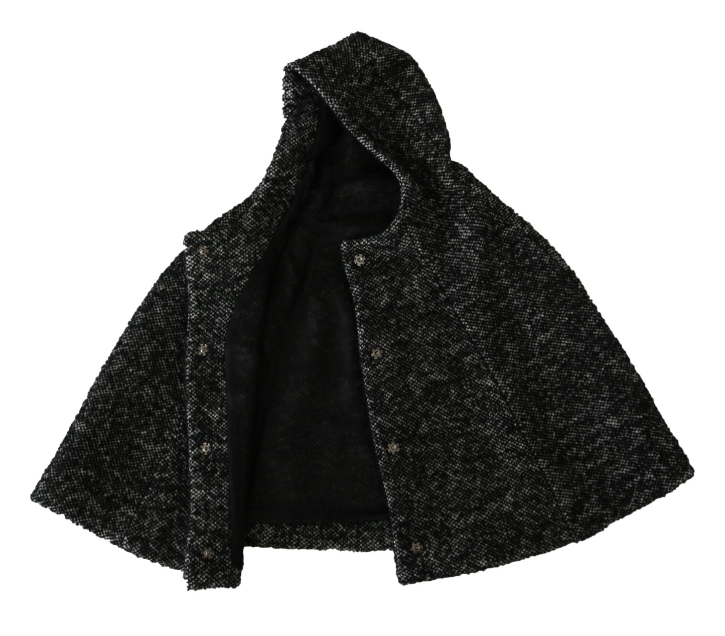 Dolce & Gabbana Elegant hooded scarf made of grey wool from the Italian cult label