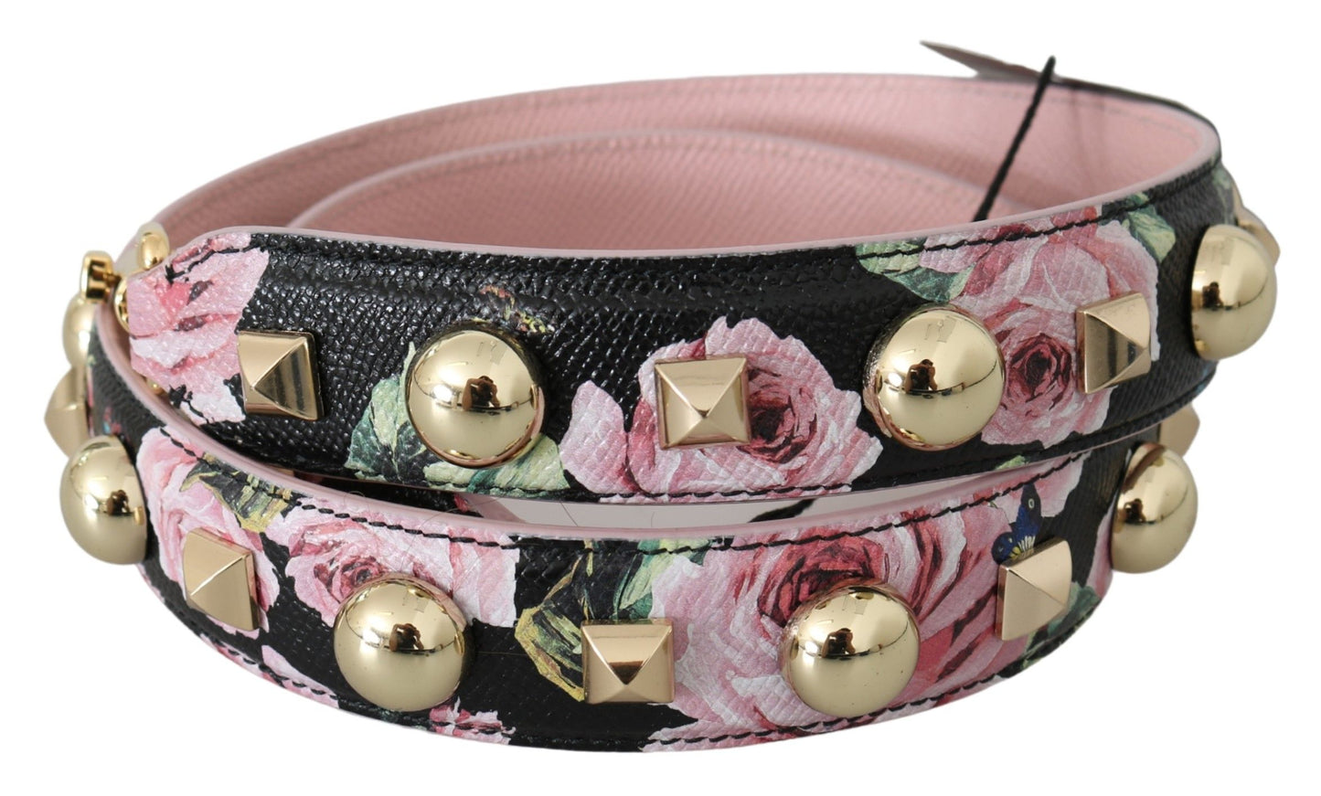 Dolce & Gabbana Elegant floral leather shoulder strap