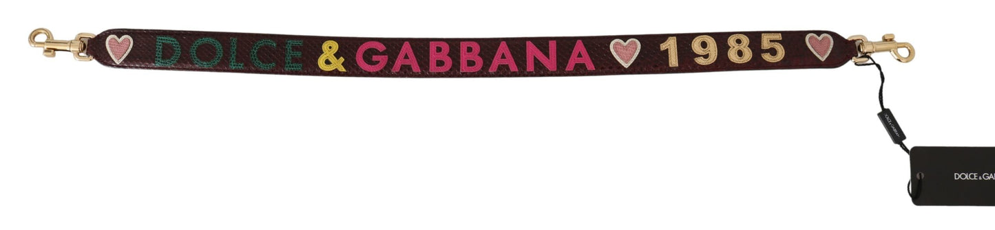 Dolce & Gabbana Exquisite burgundy shoulder strap accessory