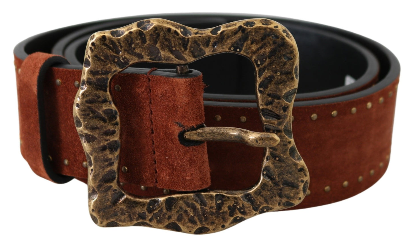 Dolce & Gabbana Elegant suede belt with gold studs