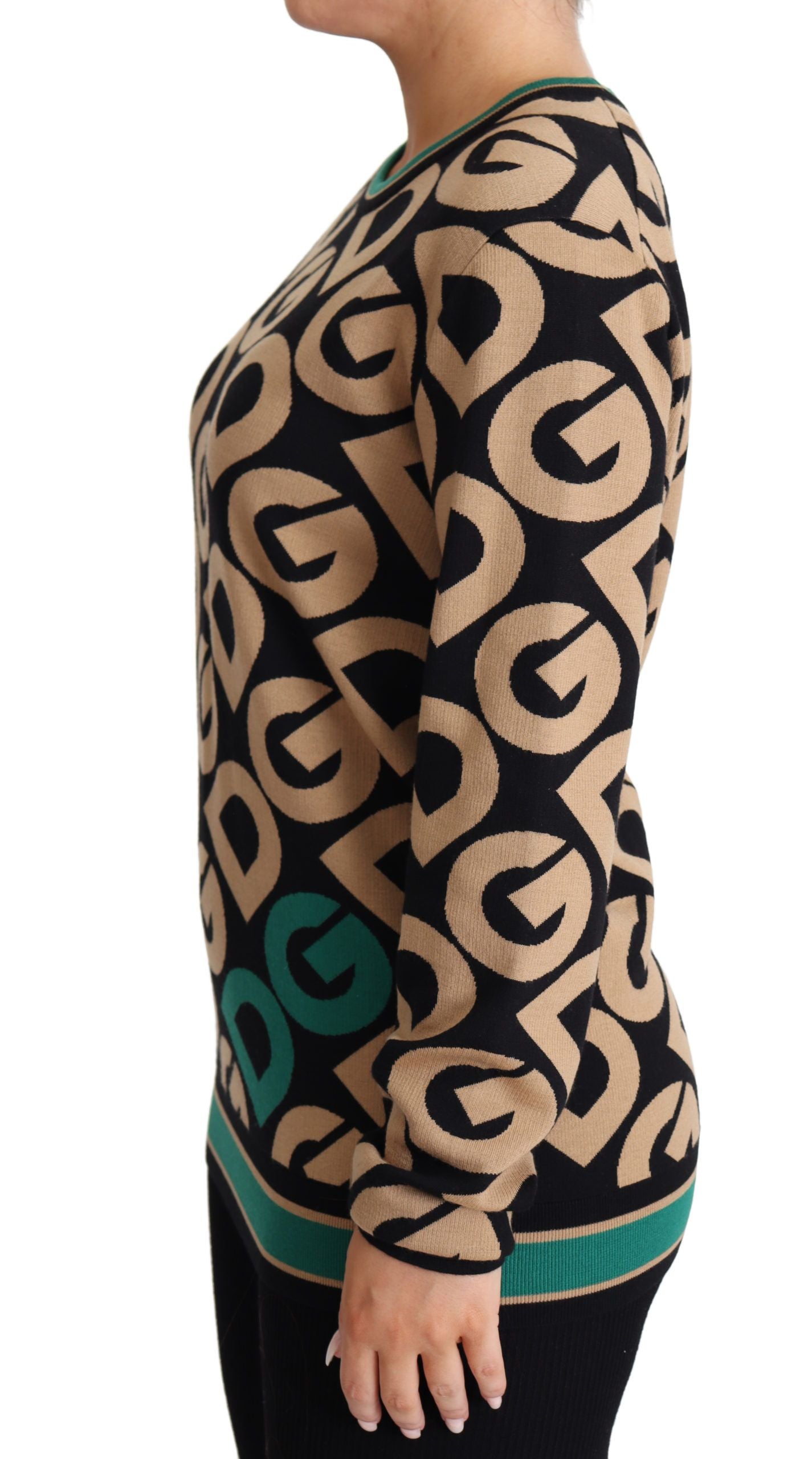 Dolce & Gabbana elegantti monivärinen villasekoitepaita