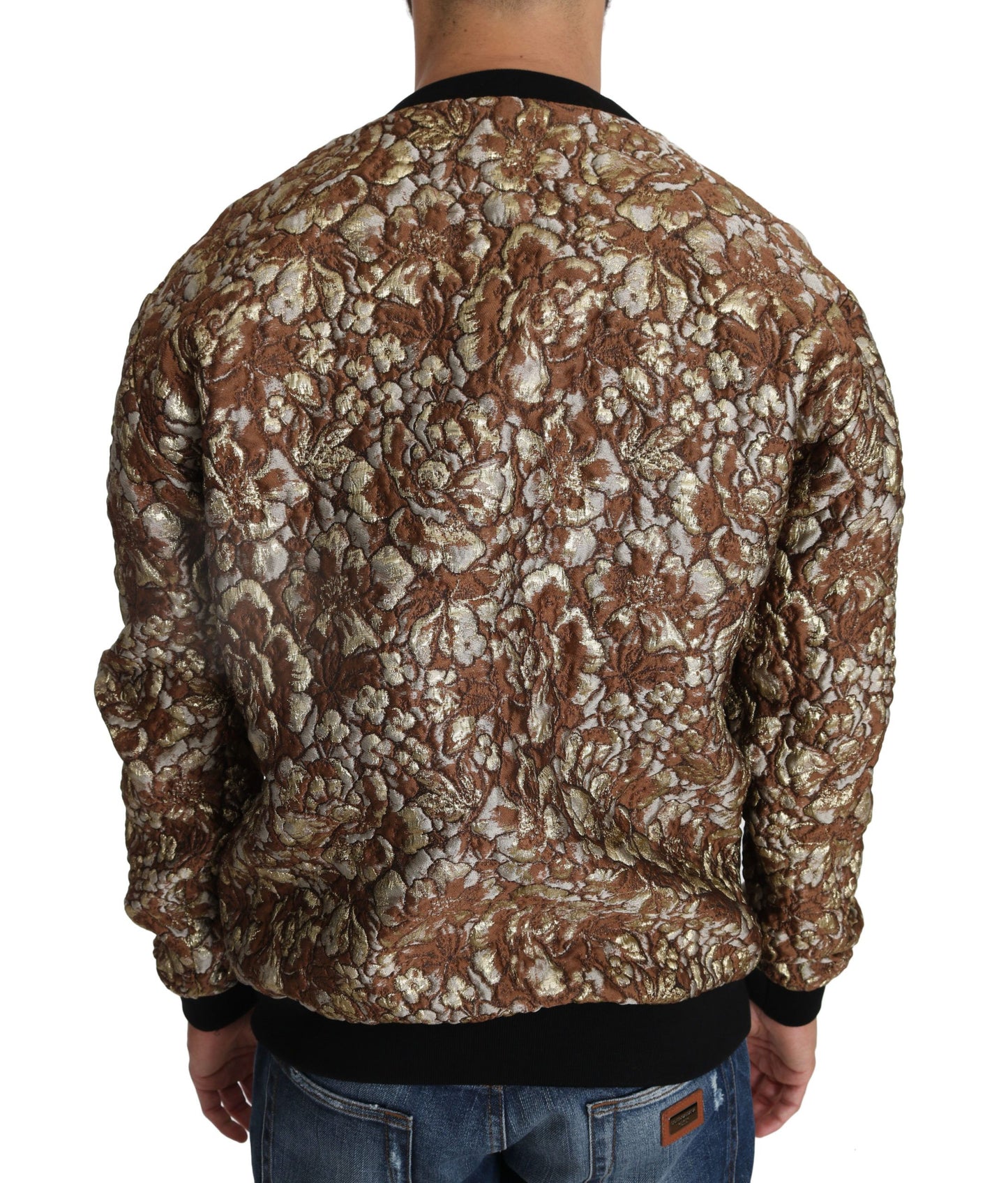 Dolce & Gabbana ylellinen monivärinen pyöreäkauluksinen villapaita