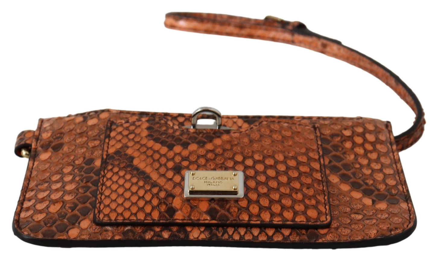 Dolce & Gabbana Elegant leather handbag with python pattern