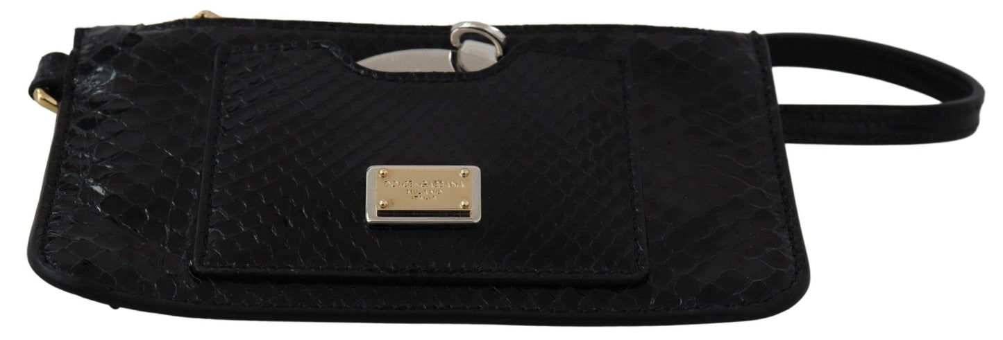 Dolce & Gabbana Elegant Python Pattern Leather Wallet