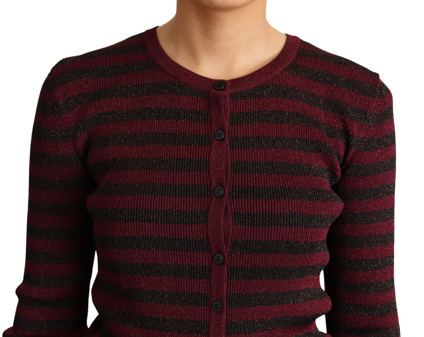 Dolce & Gabbana Elegant striped cardigan made of viscose